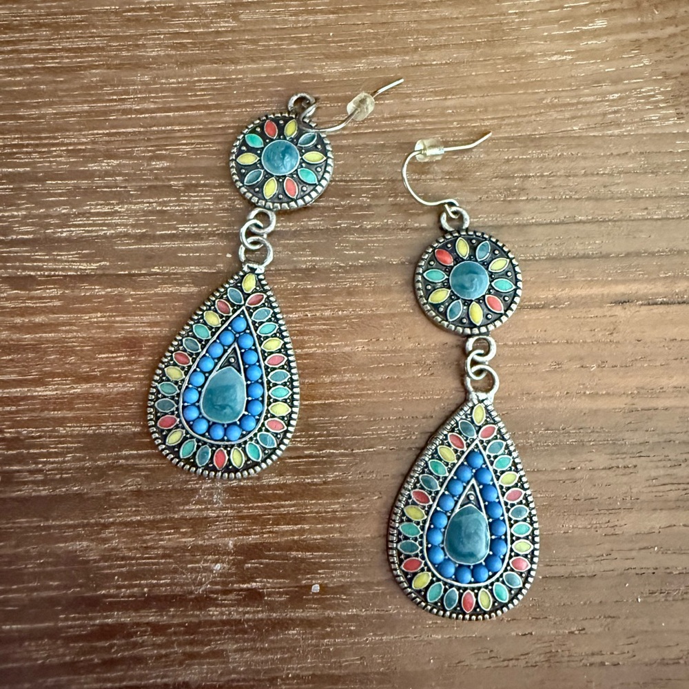 Bohemian Turquoise Multicolor Dangle Earrings